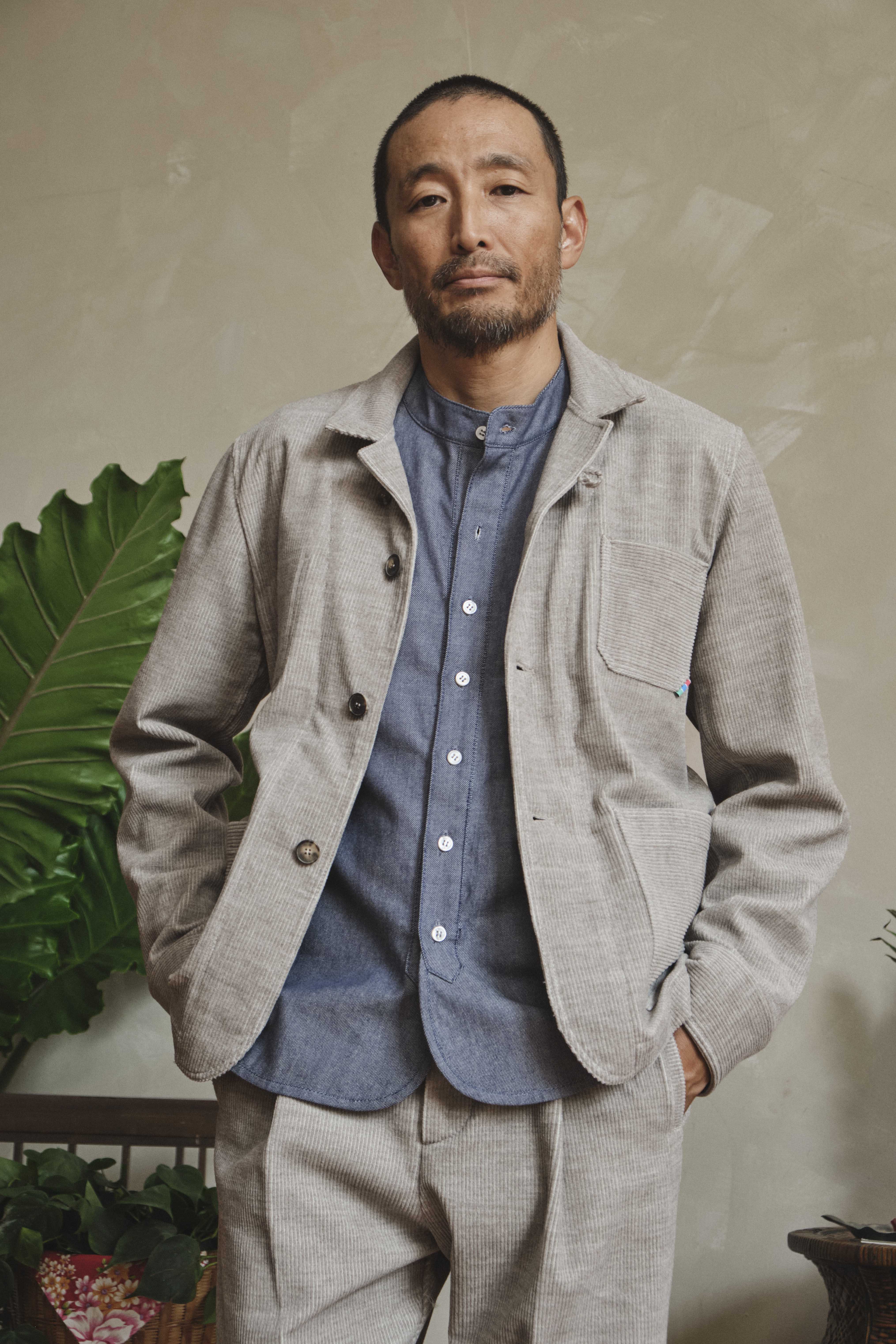 Cotton Wool Corduroy Chore Jacket - Grey Heather | Japanese Fabric